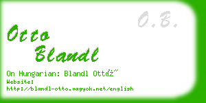 otto blandl business card